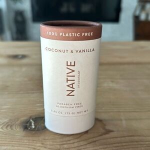 Native Deodorant Coconut & Vanilla scent NEW 2.65 OZ 100% Plastic Free